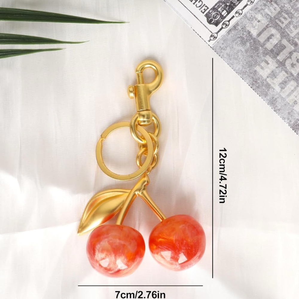 Rare Gold and orange Cherry Keychain - Picture 5 of 7